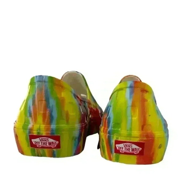 Vans Tie Dye Rubber Slip on Trek Shoes Men's Size 10 Colorful Multicolor - Picture 4 of 7